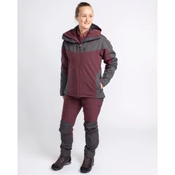 Pinewood Finnveden Hybrid Extreme - Vandtt dame jakke earth plum/antrazit