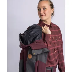 Pinewood Finnveden Hybrid Extreme - Vandtt dame jakke earth plum/antrazit