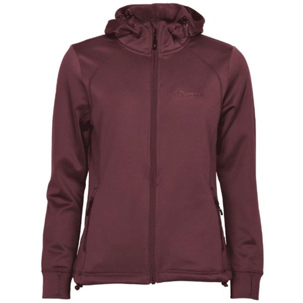 Fleecetrje dame lilla / earth plum med htte | Hoodie Pinewood