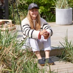 Tfler i uld med naturgummisl honey koksgr | Glerups