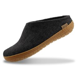 Tfler i uld med naturgummisl honey koksgr | Glerups