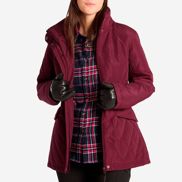 Outdoor vinterjakke dame maroon red | Gloria Tuxer