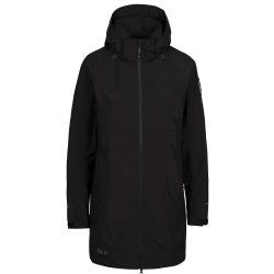 Outdoor jakke dame lang, vandtt og ndbar. Sort | Lucille DLX Trespass