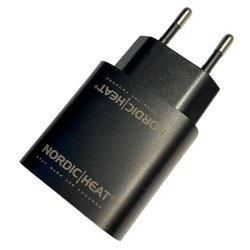 220V 3A USB lader + 3i1 Multi USB kabel til XL batteri | Nordic Heat