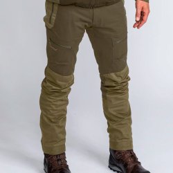 Outdoor bukser herre mrk olivengrnne vandttte kort benlngde | Finnveden Hybrid Extreme Pinewood