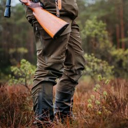 Outdoor herrebukser med str�k. Mosgr�n. Vandt�tte | Furudal hunters Pinewood