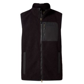 Outdoor fleece vest herre sort med lommer | Pile fleece Pinewood
