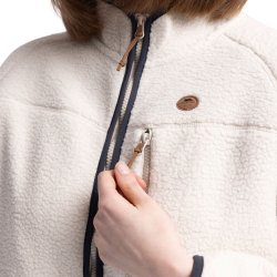 Outdoor fleecejakke dame råhvid | Quake Trespass