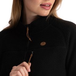 Outdoor fleecejakke dame sort | Quake Trespass