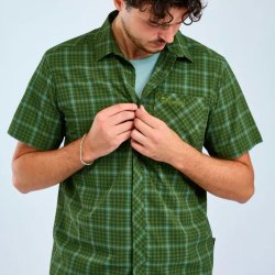 Outdoor herreskjorte, ternet. Gr�n | Outdoor shirt Pinewood