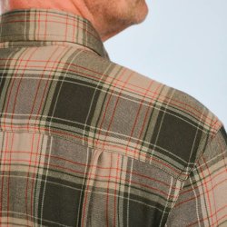 Outdoor herreskjorte - bl�d flannel. Oliven/gr�n | Finnveden forest Pinewood