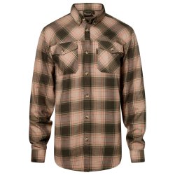 Outdoor herreskjorte - bl�d flannel. Oliven/gr�n | Finnveden forest Pinewood