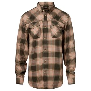 Outdoor herreskjorte - bl�d flannel. Oliven/gr�n | Finnveden forest Pinewood
