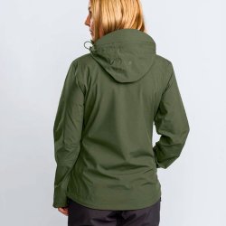 Outdoor jakke dame grn vind &amp; vandtt ndbar | Abisko Telluz Pinewood