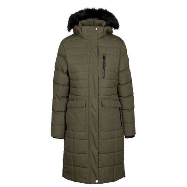 Outdoor jakke dame. Padded. Mørk grøn | Sasha Trespass