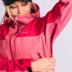 Pinewood Abisko Trekking 3L - Trekking dame jakke vandtt pink / hindbr