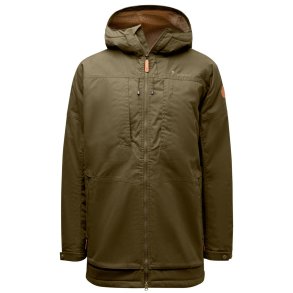 Outdoor vinterjakke herre. Varmt teddy-for. Oliven | Finnveden Winter Pinewood