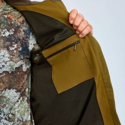 Outdoor jakke herre olivengr�n med str�k. Vind- og vandt�t | Furudal Hunters hybrid Pinewood