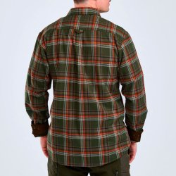 Outdoor skjorte herre mrkegrn / orange | Prestwick Exclusive Pinewood
