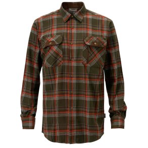 Outdoor skjorte herre mrkegrn / orange | Prestwick Exclusive Pinewood