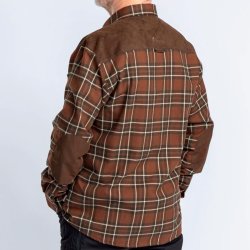 Outdoor skjorte herre nougat / beige vind og vandtt | Douglas Pinewood