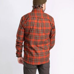 Outdoor skjorte herre dark terracotta / dark green | Prestwick Exclusive Pinewood