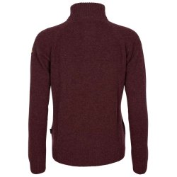 Outdoor striktrje dame lilla 100% merinould | Vrnamo T Neck Pinewood