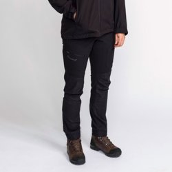 Outdoor bukser dame sorte kort benlngde | Finnveden Hybrid Pinewood