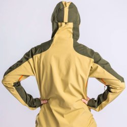 Pinewood Abisko Trekking 3L - Trekking dame jakke vandtt mosgreen / golden Hay