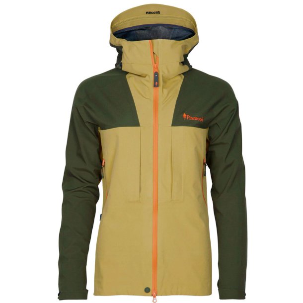 Pinewood Abisko Trekking 3L - Trekking dame jakke vandtt mosgreen / golden Hay