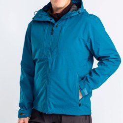 Outdoor jakke herre azurbl vind og vandtt ndbar | Abisko Telluz Pinewood