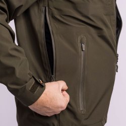 Outdoor jakke herre grn vind &amp; vandtt ndbar | Abisko Telluz Pinewood