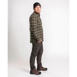 Skjorte herre grn flannel | Vrnamo Pinewood