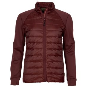 Outdoor fleecejakke dame earth plum | Finnveden Hybrid Power Pinewood
