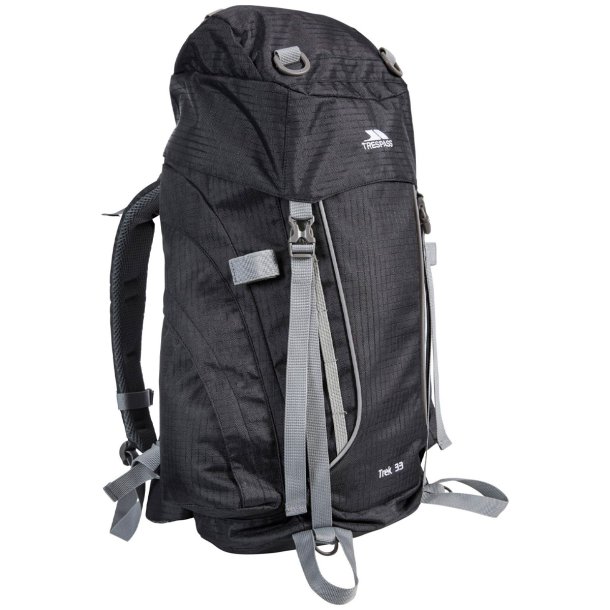 Outdoor rygsk sort/gr 33L | Trek33 Trespass