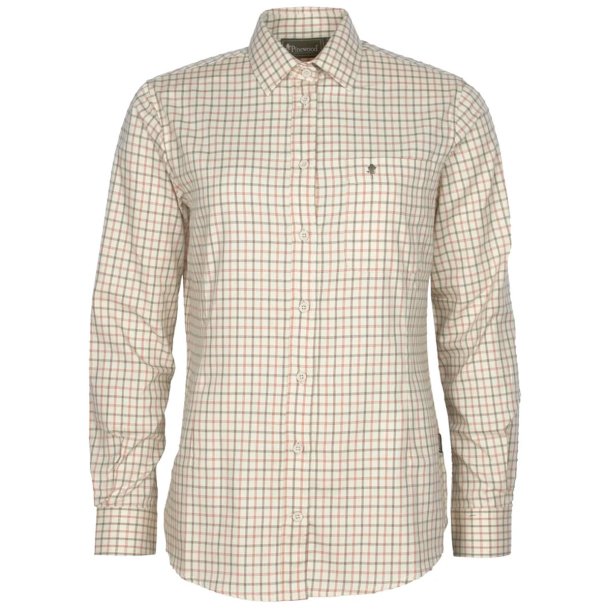 Outdoor skjorte dame ternet lys sand/lys gr�n | Nydala Grouse Pinewood