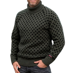 Strikketr�je herre gr�n 100 pct. uld | Norwool