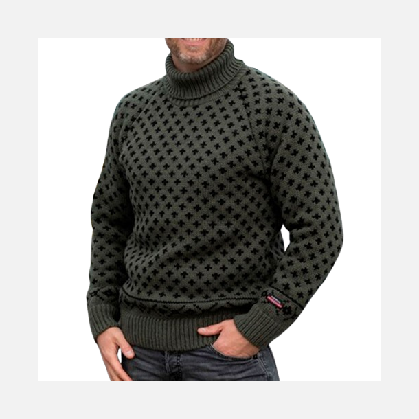 Strikketr�je herre gr�n 100 pct. uld | Norwool