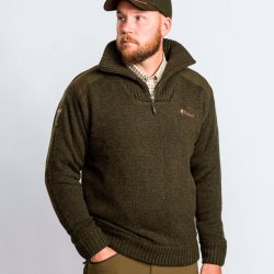 Striktrje herre grn uld vind og vandtt | Hurricane Pinewood