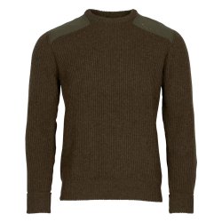 Striktrje herre grn merinould | Lappland Rough Sweater Pinewood