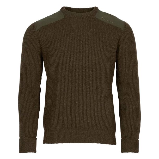 Striktrje herre grn merinould | Lappland Rough Sweater Pinewood