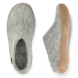 Futsko t�fler gr� uld skinds�l | Glerups