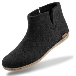 St�vler i uld med skinds�l koksgr� | Glerups