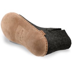 St�vler i uld med skinds�l koksgr� | Glerups