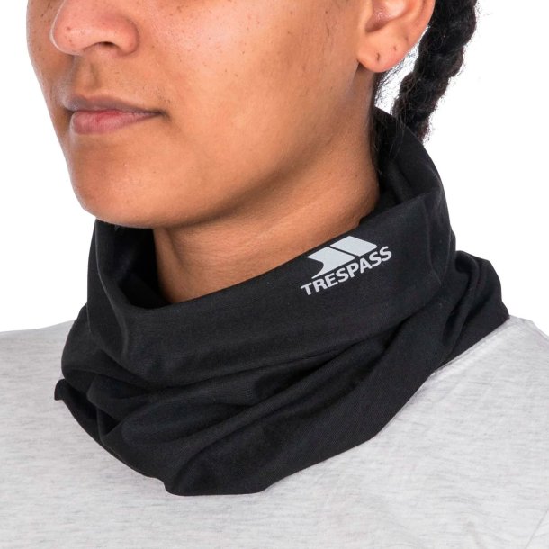 Halsedisse, neck scarf. Sort m/reflekser | Quay Trespass