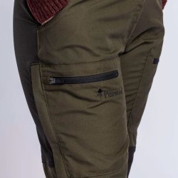 Outdoor bukser dame mosgrnne/sorte | Caribou Pinewood