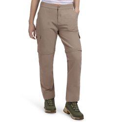 Outdoor bukser dame zip off lys khaki | Krystyna Trespass