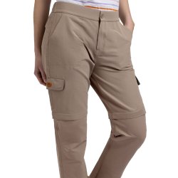 Outdoor bukser dame zip off lys khaki | Krystyna Trespass
