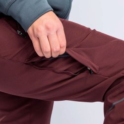 Outdoor bukser dame blomme forede vind og vandafvisende | Wilda Stretch Shell Pinewood