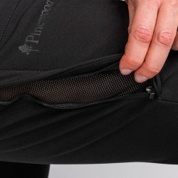 Outdoor bukser dame sorte forede vind og vandafvisende | Wilda Stretch Shell Pinewood